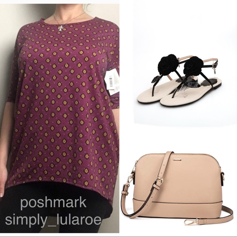 LuLaRoe Plum Polka Dot XS Irma
